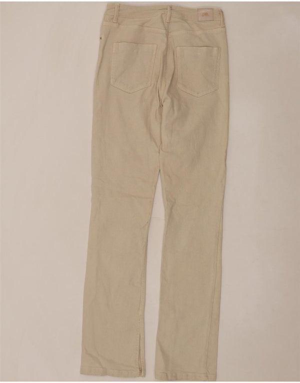 Женские расклешенные джинсы ZARA EU 36 XS W26 L34 Бежевые, хлопок