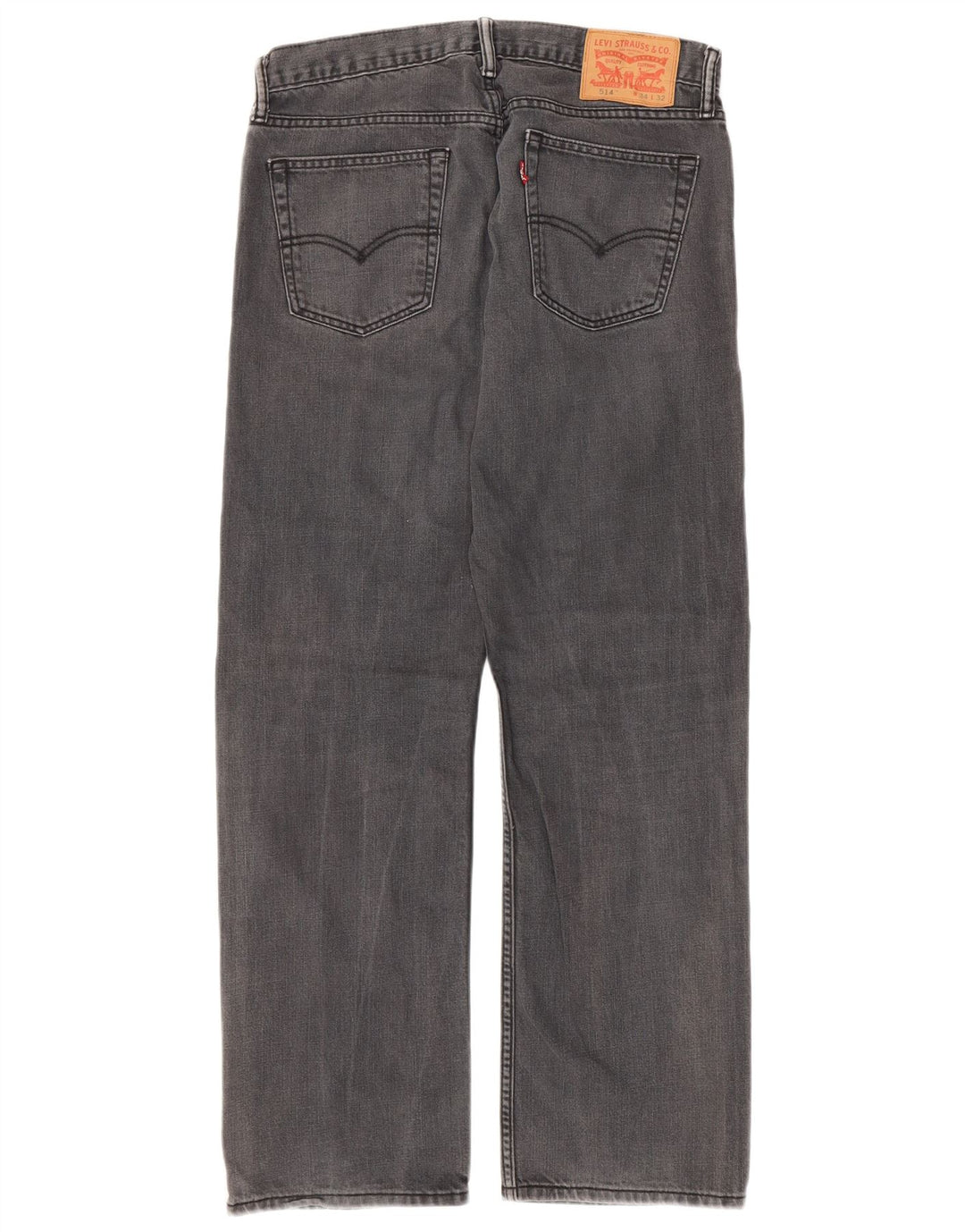 Мужские прямые джинсы LEVI'S 514 W34 L32 Серые, хлопок