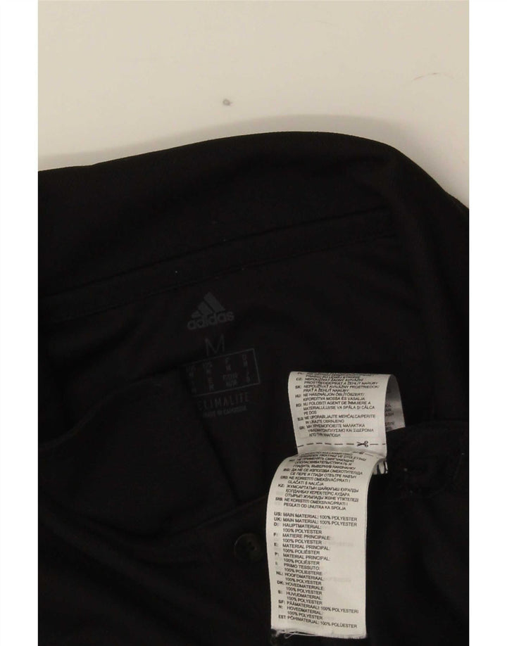Мужская рубашка поло Adidas Climalite, средний черный полиэстер