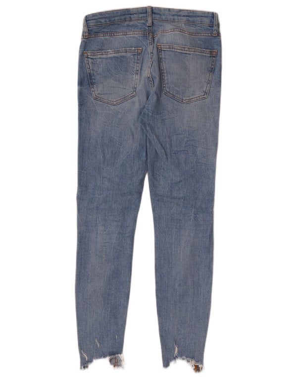 Женские потертые джинсы скинни Zara EU 36 XS W26 L27 синие