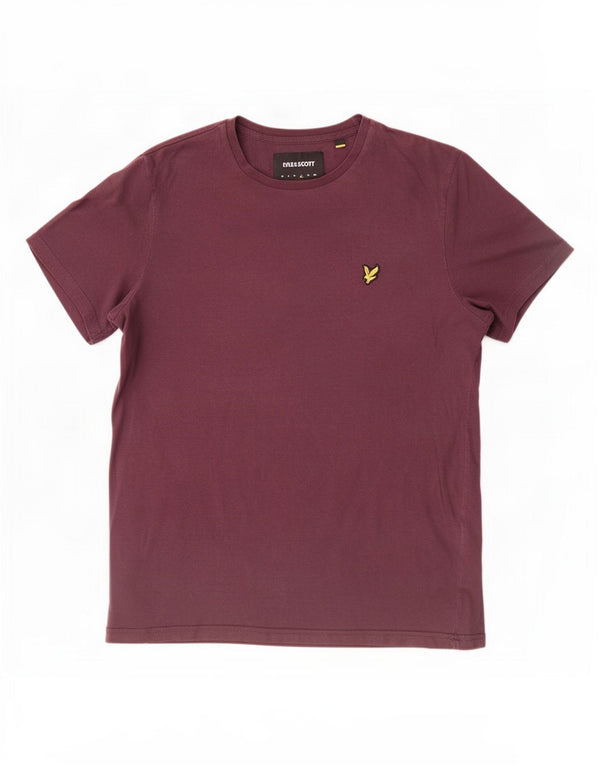 Мужская футболка Lyle & Scott, большой темно-бордовый хлопок