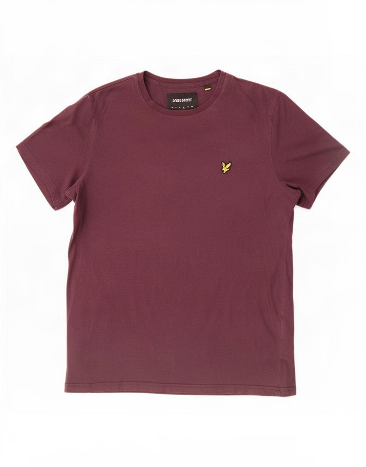 Мужская футболка Lyle & Scott, большой темно-бордовый хлопок