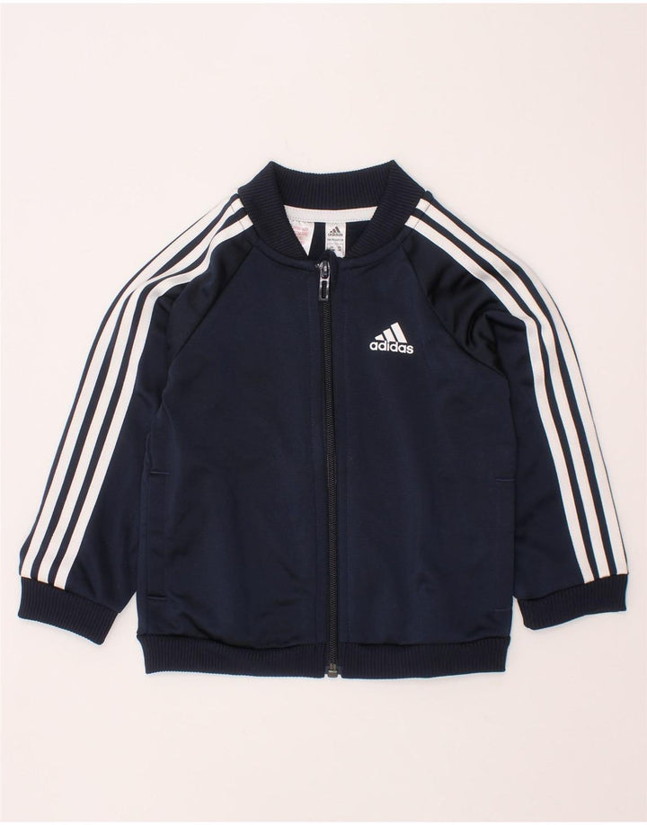 Спортивный костюм ADIDAS для мальчиков, верхняя куртка 12–18 месяцев, темно-синий полиэстер