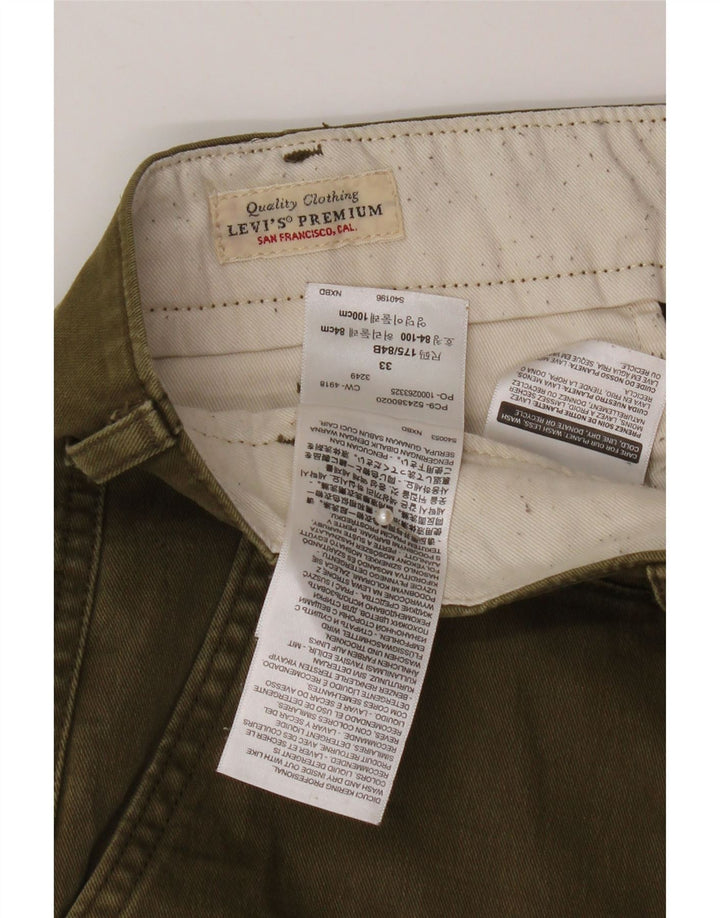 Мужские шорты чинос LEVI'S W33, средний цвет хаки, хлопок