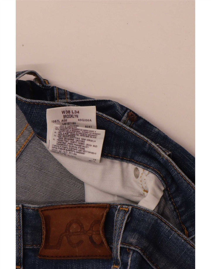 Мужские прямые джинсы Lee Brooklyn W38 L31, синий хлопок