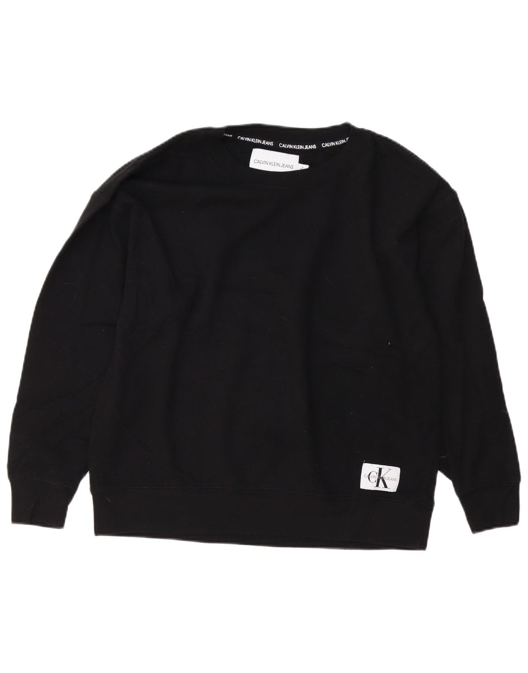 Женский свитер CALVIN KLEIN JEANS UK 14, средний черный хлопок