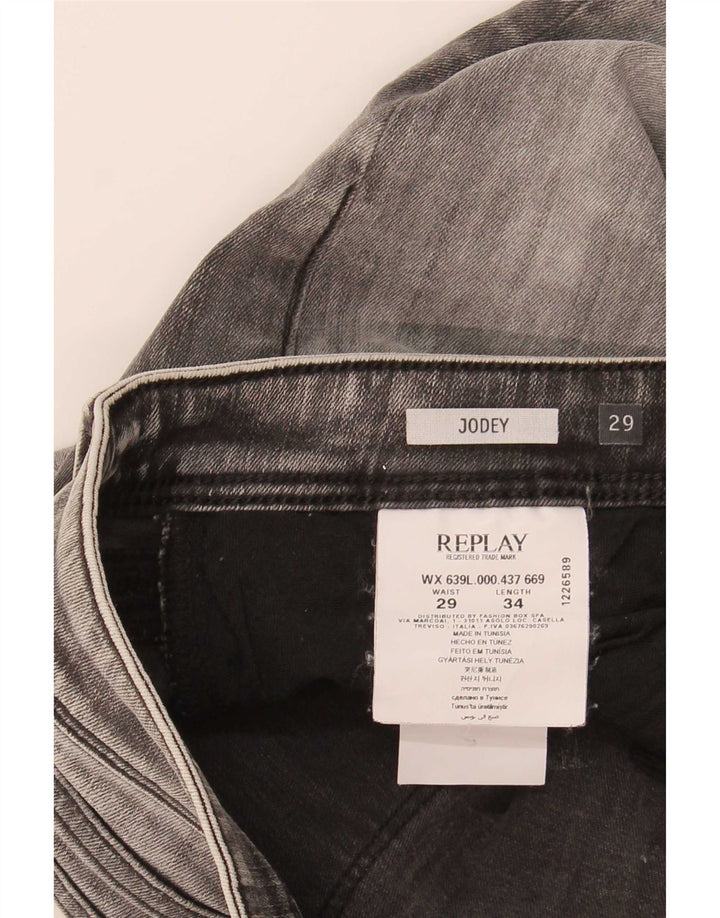 Женские узкие джинсы Replay Jodey W29 L29, серые, хлопковые