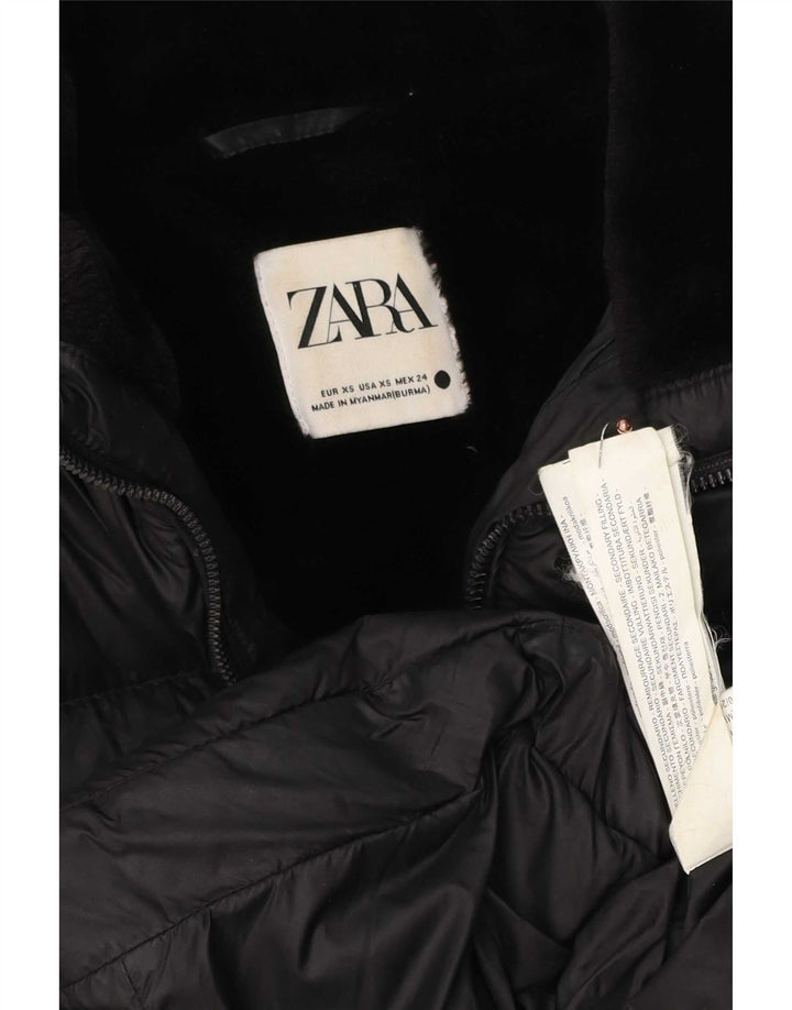 Женская стеганая куртка Zara UK 6 XS, черный полиэстер