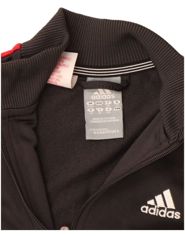 Спортивный костюм Adidas для мальчиков, верхняя куртка 4-5 лет, серый полиэстер