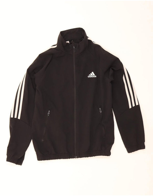 Спортивный костюм ADIDAS для мальчиков, верхняя куртка 11-12 лет, черный полиэстер