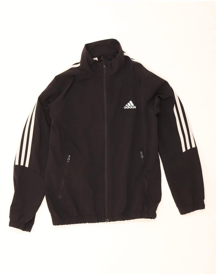 Спортивный костюм ADIDAS для мальчиков, верхняя куртка 11-12 лет, черный полиэстер