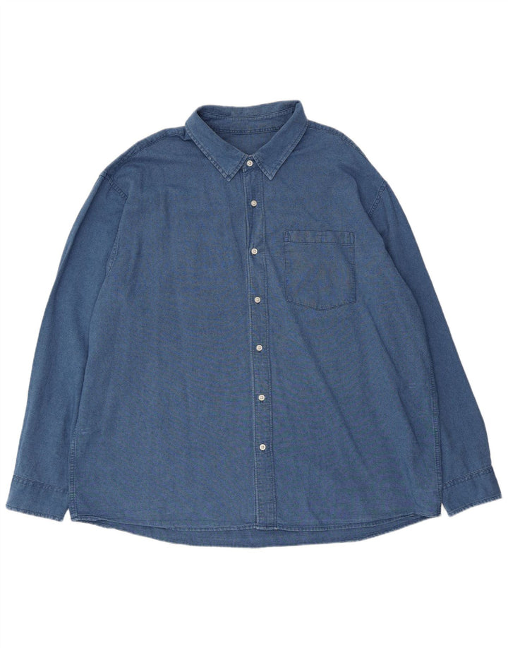 Мужская рубашка American Eagle 2XL, синяя, хлопок