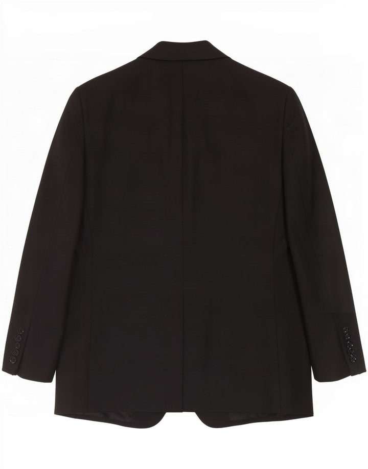 Мужской пиджак Trussardi на 2 пуговицах IT 52 XL, черная шерсть