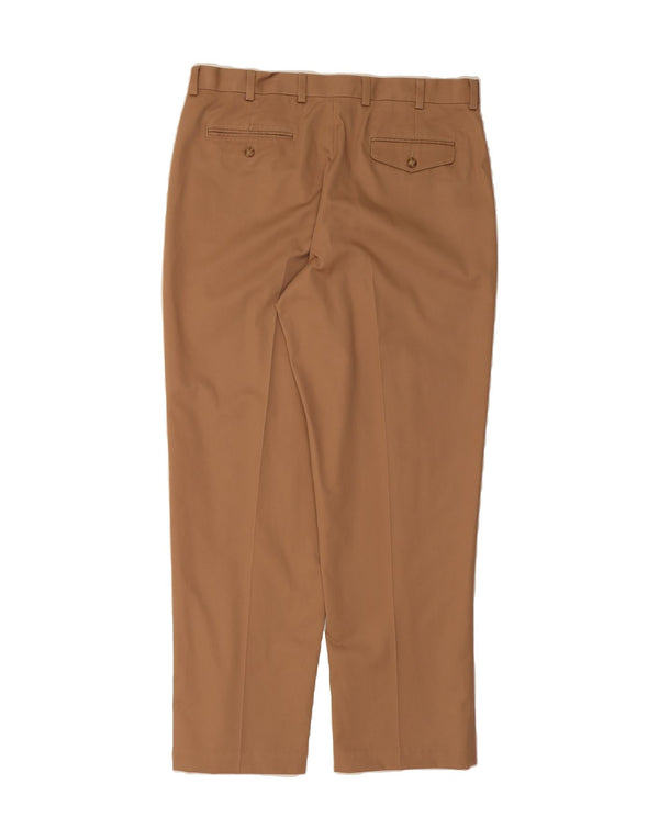 L.L.BEAN Mens Straight Chino Trousers W37 L33 Brown Cotton