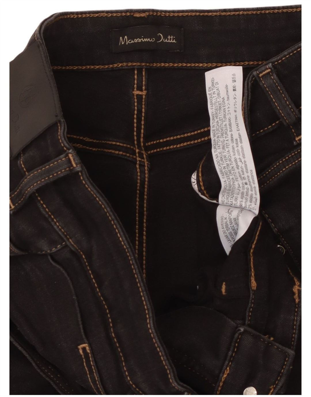 Женские джинсы Bootcut MASSIMO DUTTI EU 42, большие W32 L32, черный хлопок