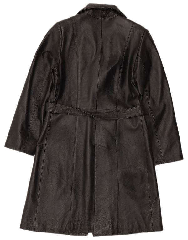 LAVORAZIONE ARTIGIANALE Женское кожаное пальто IT 44 Medium Black Leather