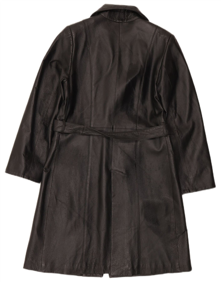 LAVORAZIONE ARTIGIANALE Женское кожаное пальто IT 44 Medium Black Leather