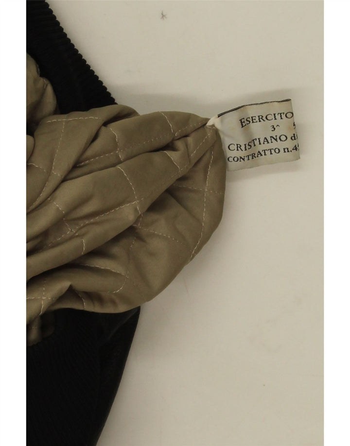 Мужская кожаная куртка Esercito IT 52/54 XL в стиле милитари, черная кожа