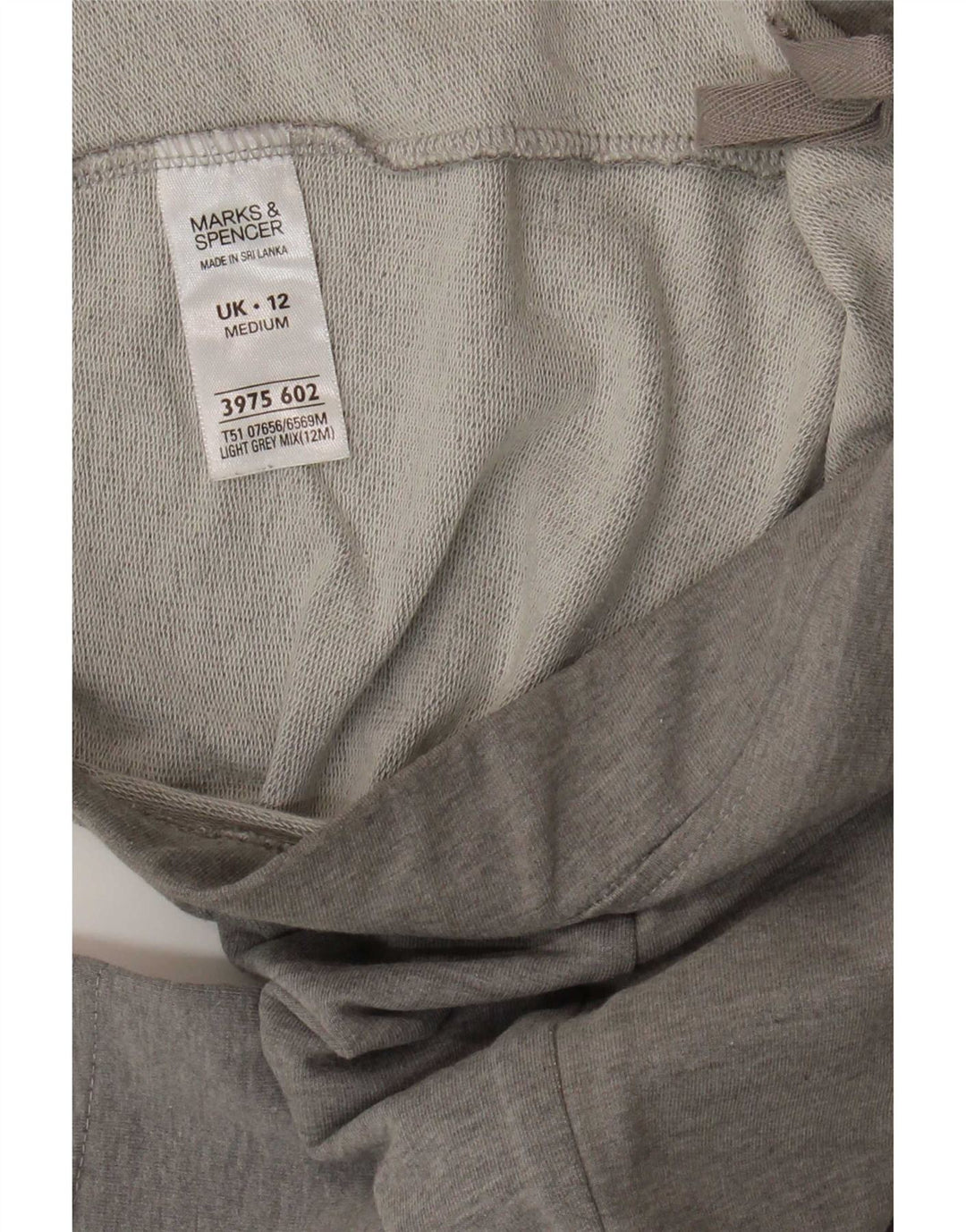 Женские спортивные брюки Marks & Spencer UK 12, хлопок среднего серого цвета