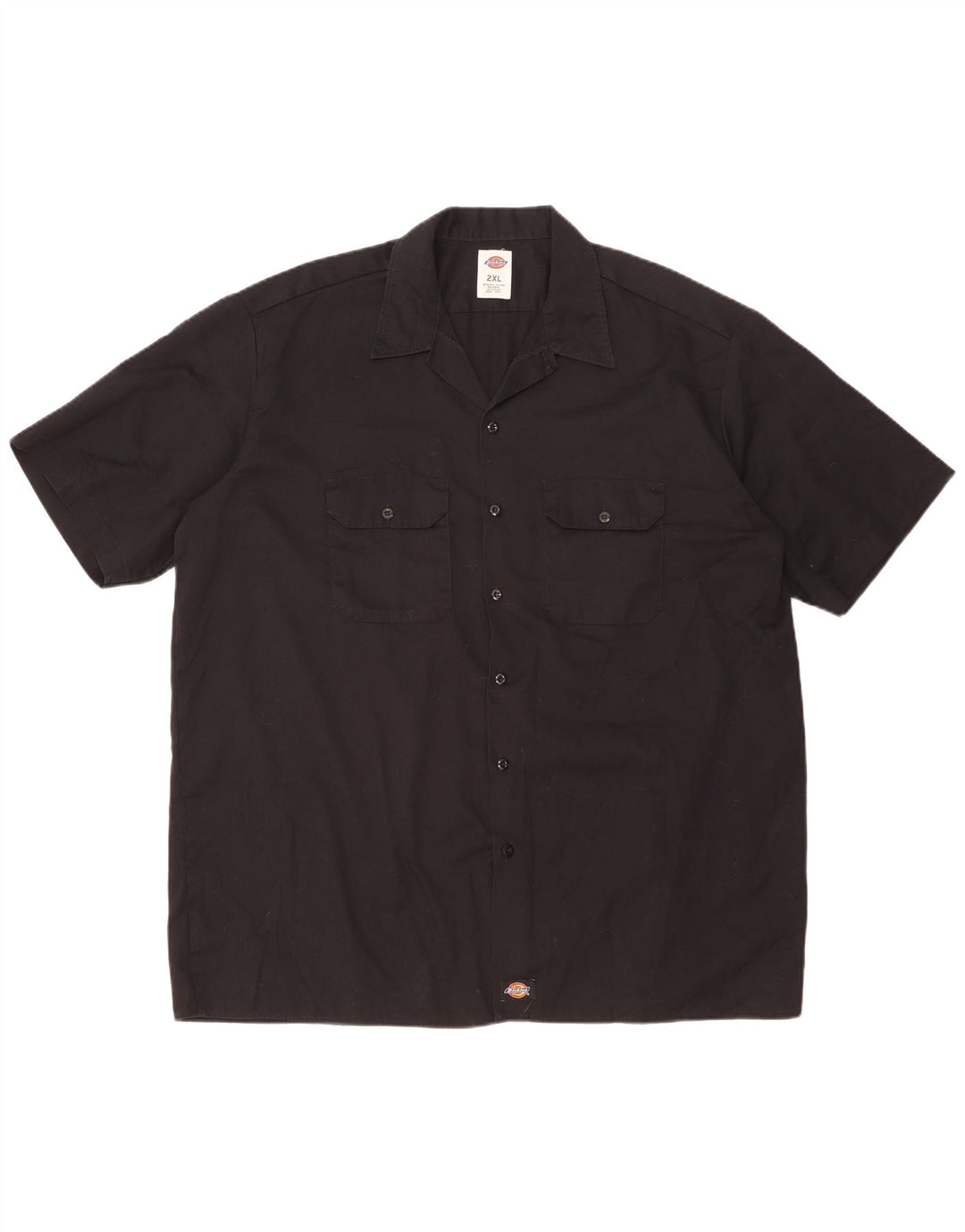 DICKIES Мужская рубашка с коротким рукавом 2XL, черная, полиэстер