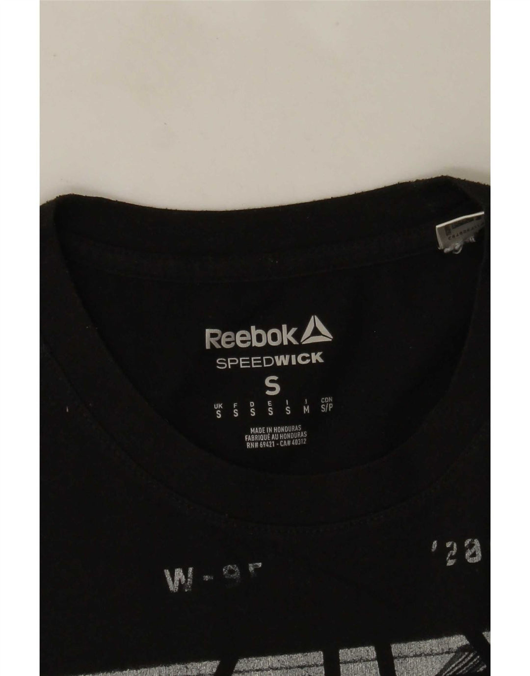 Мужская футболка с рисунком Reebok, маленькая черная