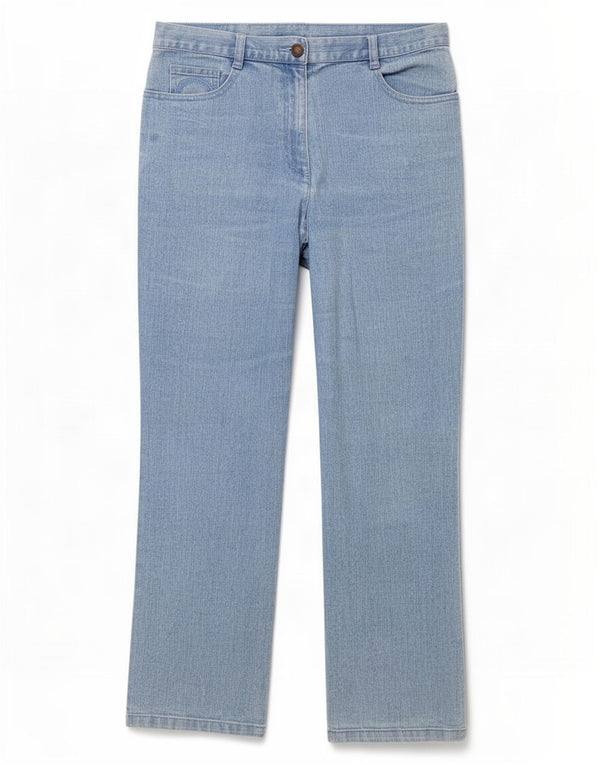 Женские прямые джинсы классического кроя Marks & Spencer UK 12, средние W32 L28, синие