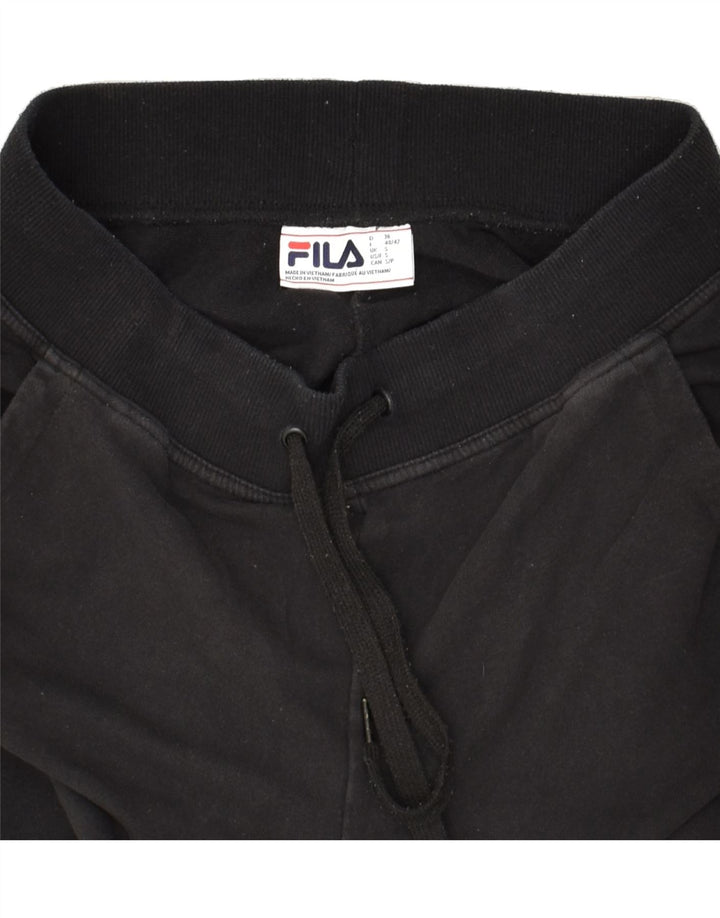 FILA Mens Tracksuit Trousers Joggers Small Black Cotton | Vintage Fila | Thrift | Second-Hand Fila | Used Clothing | Messina Hembry 