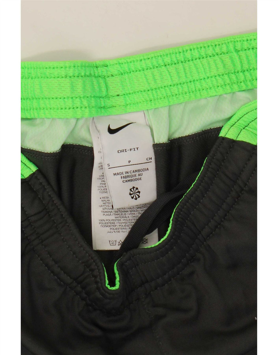 Мужские спортивные брюки Nike Dri Fit, маленькие серые, полиэстер с цветными блоками