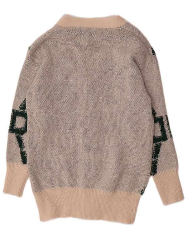 Женский свободный кардиган Shein UK 10, маленький белый с геометрическим узором