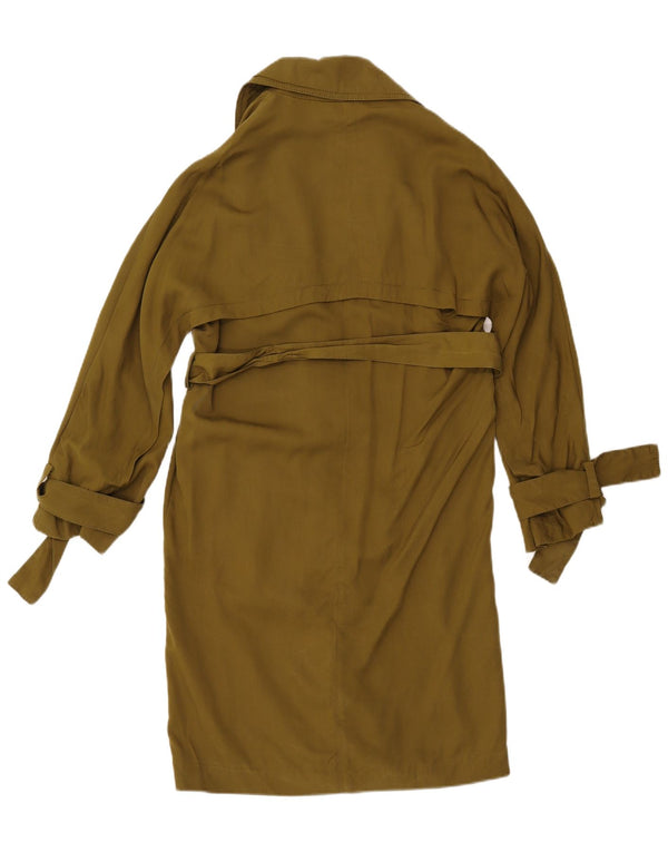 Женский тренч Topshop UK 8, маленький, хаки, лиоцелл