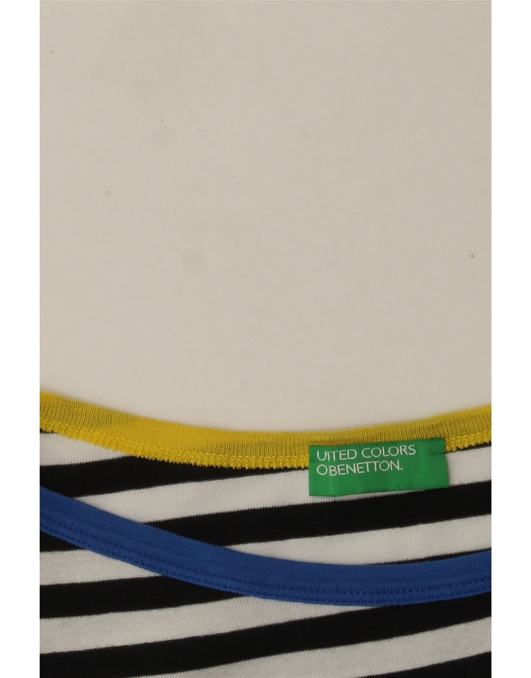 Женский топ Benetton с рукавом 3/4 UK 8, маленький темно-синий в полоску