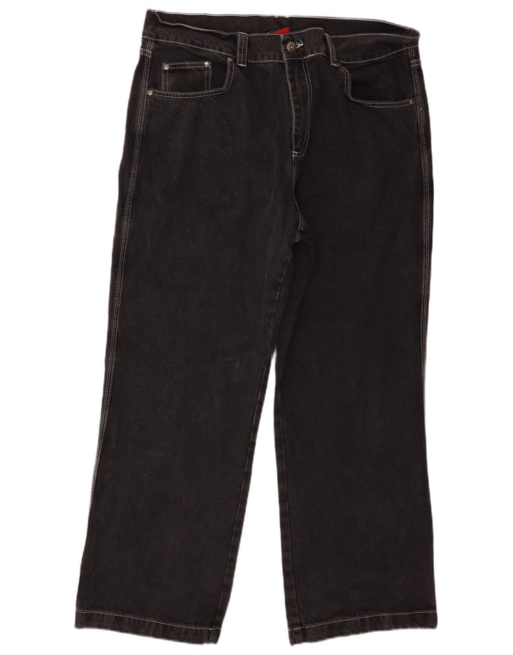 Мужские прямые джинсы Kickers W36 L28, черный хлопок