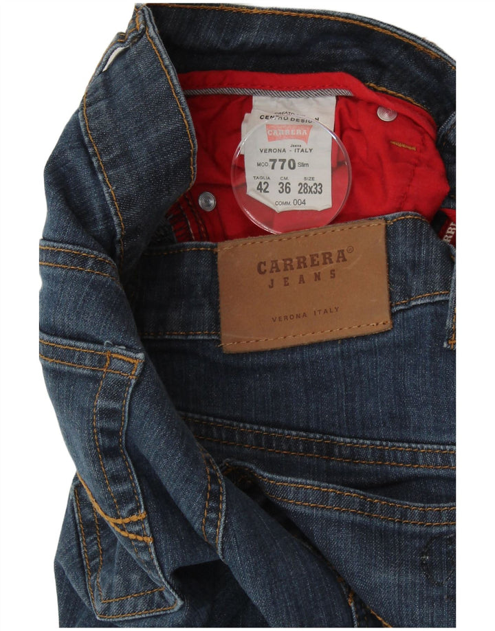 CARRERA Женские прямые джинсы IT 42 Medium W28 L33 Синий хлопок