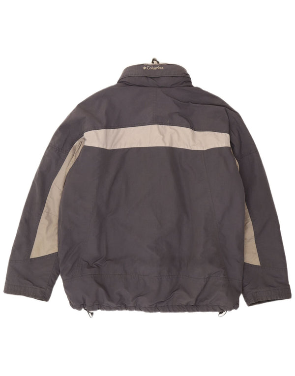 Мужская ветровка Columbia UK 42 XL серая с цветными блоками
