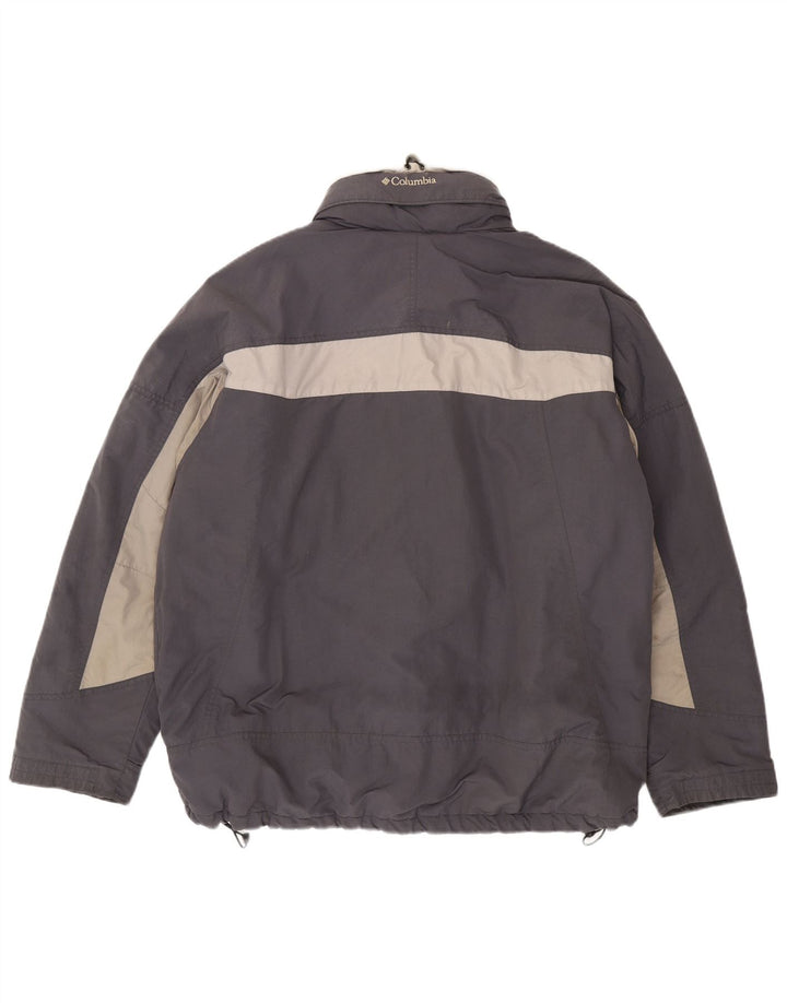 Мужская ветровка Columbia UK 42 XL серая с цветными блоками