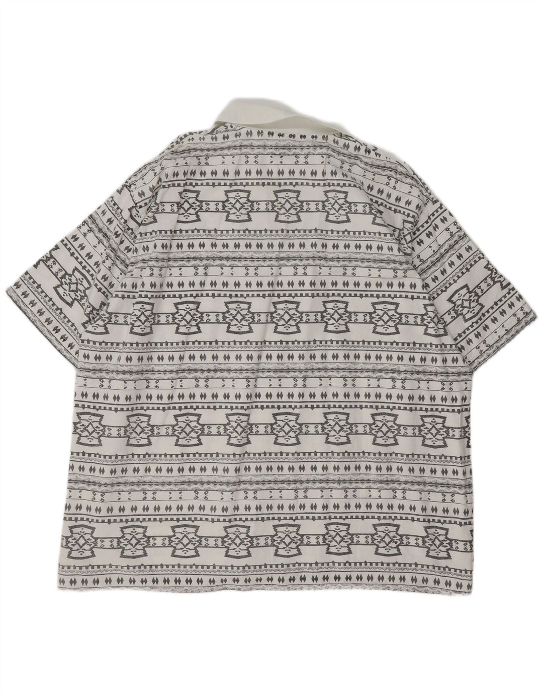 Мужской пуловер JOHN F GEE с коротким рукавом, 2XL, белый хлопок с геометрическим рисунком