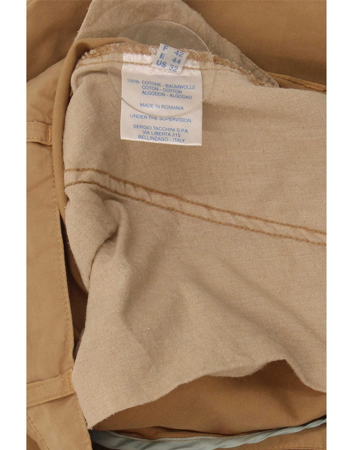 Мужские прямые брюки чинос Sergio Tacchini IT 48 Medium W32 L29 Бежевые