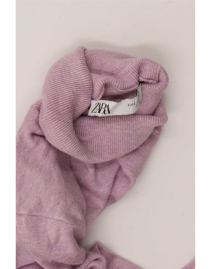 Женский джемпер с высоким воротником Zara UK 10, маленький розовый