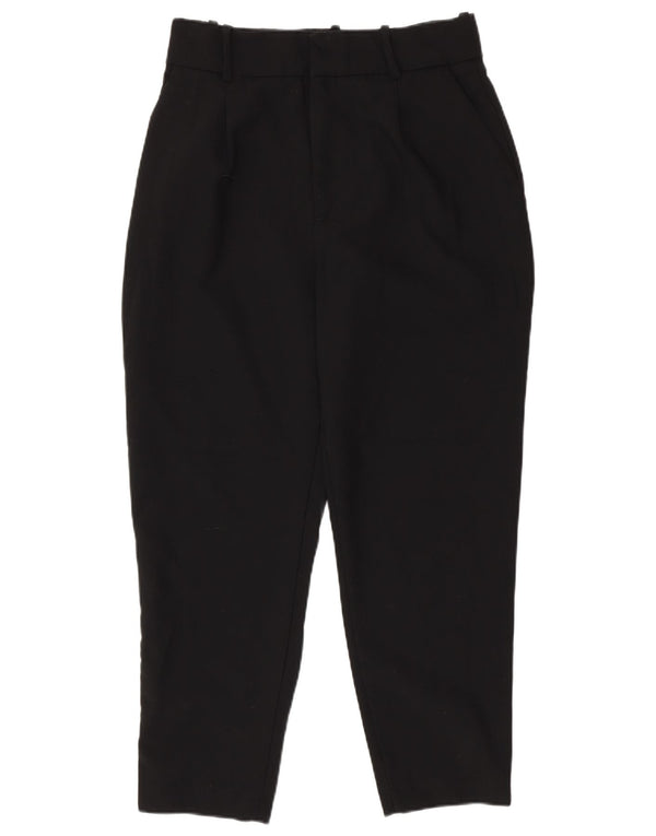 Женские зауженные брюки-чиносы Zara с высокой талией, большие W30 L27, черные