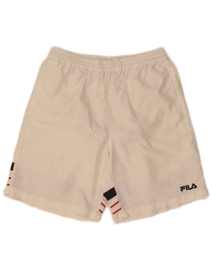 Fila Мужские спортивные шорты из полиэстера среднего размера в белую полоску