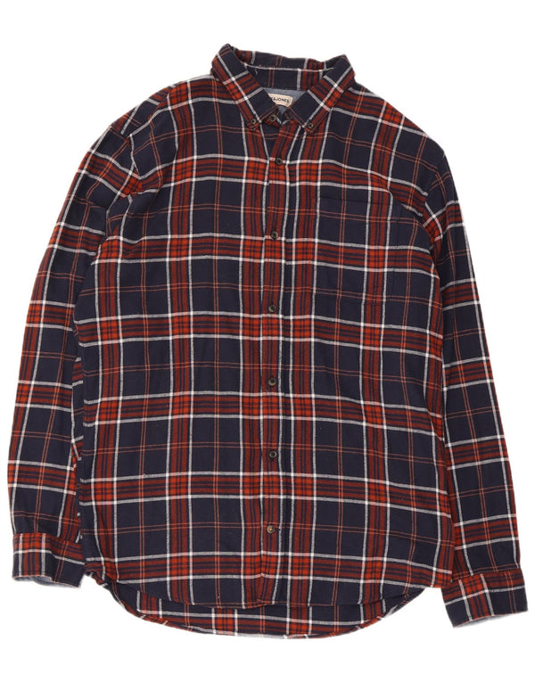 Мужская фланелевая рубашка Jack & Jones XL, темно-синяя клетка, хлопок