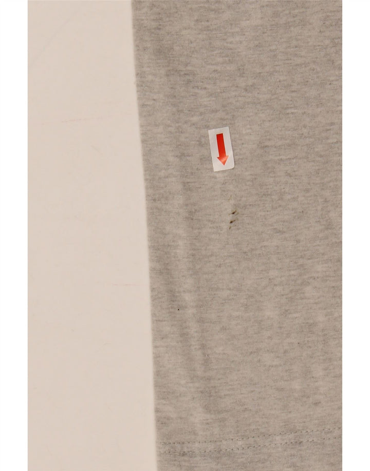 Мужская футболка с рисунком Asics, большой серый хлопок