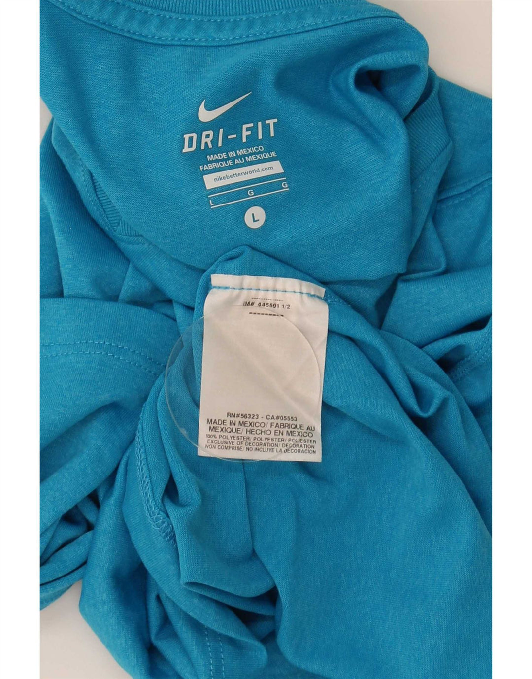 Топ Nike Dri Fit для девочек с длинными рукавами, 11–12 лет, большой синий полиэстер