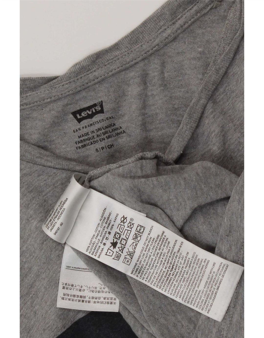 Мужская футболка с рисунком Levi's, маленький серый хлопковый топ в крапинку
