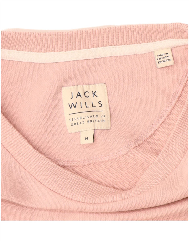 Мужской свитшот с рисунком JACK WILLS, хлопковый джемпер среднего розового цвета