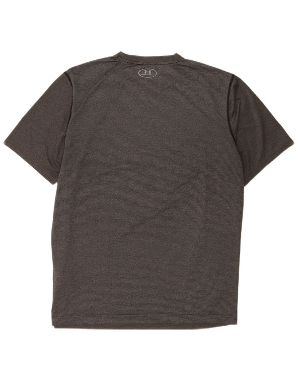Under Armour Mens Heat Gear T-Shirt Top Large Grey Polyester