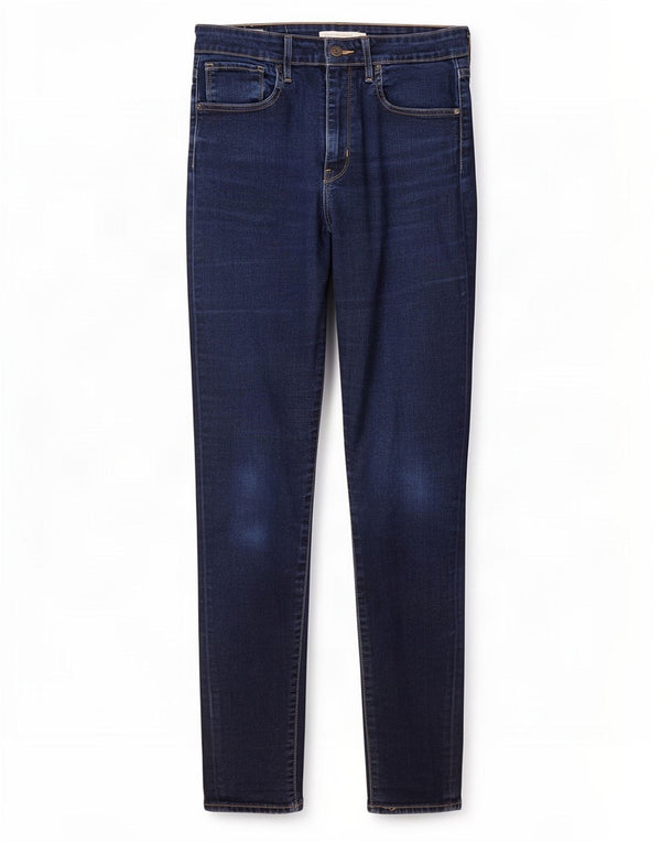 Женские джинсы скинни Levi's 721 с высокой посадкой W30 L32 Темно-синие, хлопок