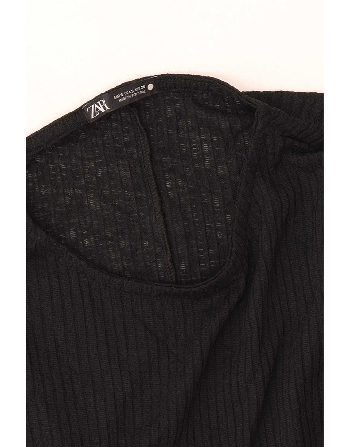 Женское платье макси Zara UK 10, маленькое черное