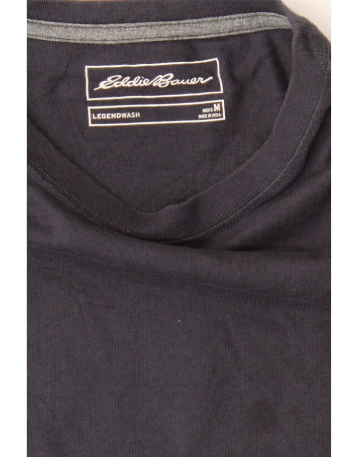 EDDIE BAUER Mens T-Shirt Top Medium Navy Blue Cotton Vintage Eddie Bauer and Second-Hand Eddie Bauer from Messina Hembry 