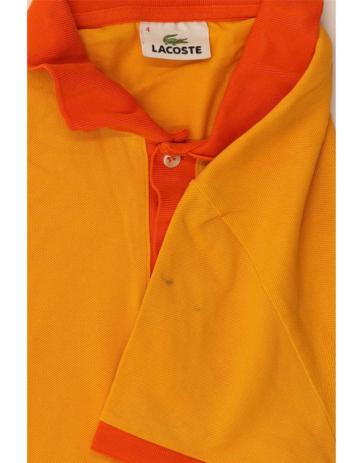 Мужская рубашка-поло для регби Lacoste, размер 4, средний желтый хлопок, размер 4